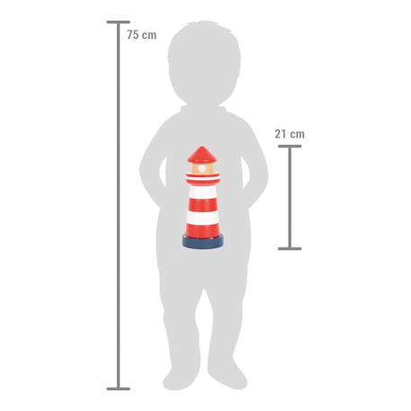 Tour à empiler phare grand océan Rouge 6 - vertbaudet enfant 
