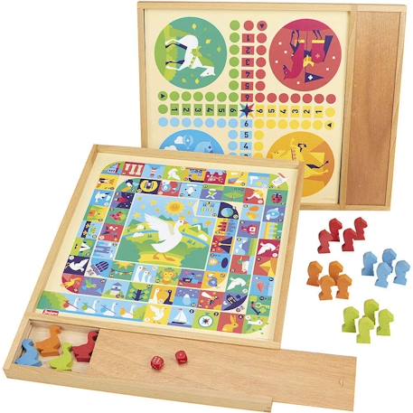 Jeux de l'oie et petits chevaux Beige 1 - vertbaudet enfant 