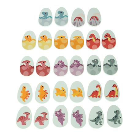 Jeu de mémo dino Beige 5 - vertbaudet enfant 