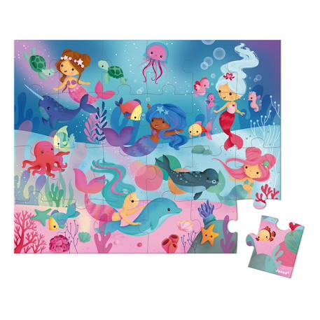 Puzzle sirènes 24 pcs Rose 2 - vertbaudet enfant 
