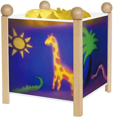 Veilleuse lanterne magique jungle naturel Bleu 1 - vertbaudet enfant 