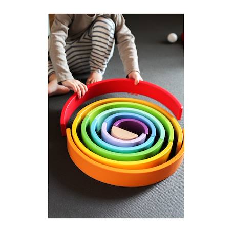 Blocs en bois arc-en-ciel xl Rouge 4 - vertbaudet enfant 