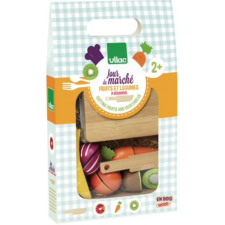 Fruits et légumes à découper - jour de marché Beige 3 - vertbaudet enfant 
