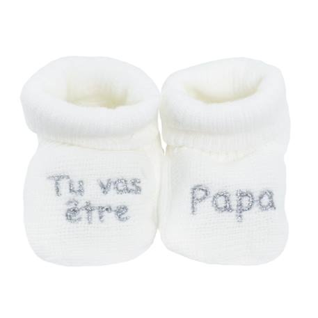 Chaussons naissance pour annoncer la grossesse Blanc 1 - vertbaudet enfant 