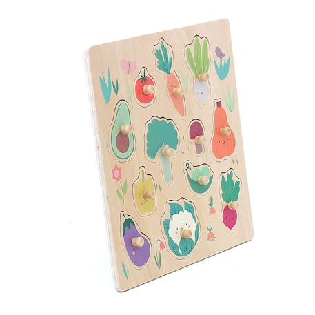 Encastrement en bois légumes du jardin Beige 5 - vertbaudet enfant 