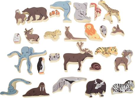 Puzzle de lettres animaux Beige 2 - vertbaudet enfant 