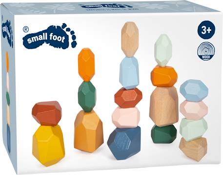 Pierres d'équilibre en bois safari Beige 2 - vertbaudet enfant 