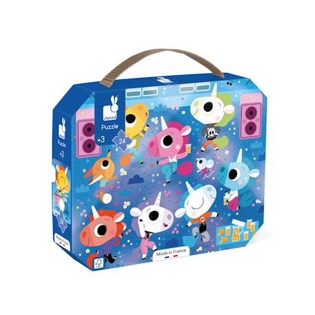 Puzzle les licornes 24 pièces Bleu 1 - vertbaudet enfant 