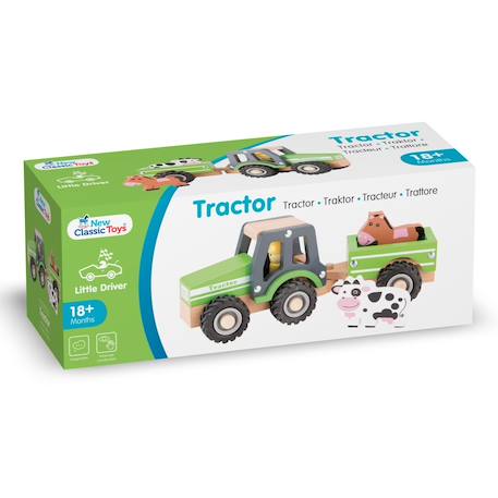 Tracteur avec remorque et animaux Vert 5 - vertbaudet enfant 