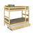 Pack lit superposé séparable gigogne avec matelas bois massif aaron Blanc+Bois naturel 8 - vertbaudet enfant 