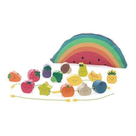 Perles en bois tutti frutti Rouge 6 - vertbaudet enfant 