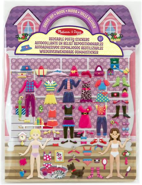Livret d'autocollants reliefs repositionnables mode Rose 1 - vertbaudet enfant 