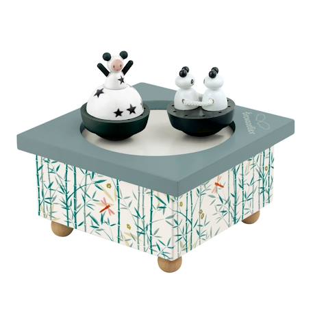 Boite à musique fille & pandas Gris 2 - vertbaudet enfant 