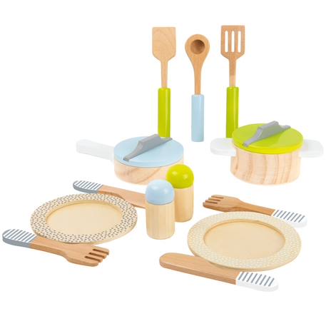 Couverts et casseroles en bois Beige 1 - vertbaudet enfant 