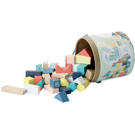 Baril de 54 cubes sous la canopée Bleu 4 - vertbaudet enfant 