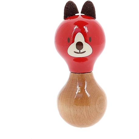Hochet maracas lucien le chien Rouge 1 - vertbaudet enfant 