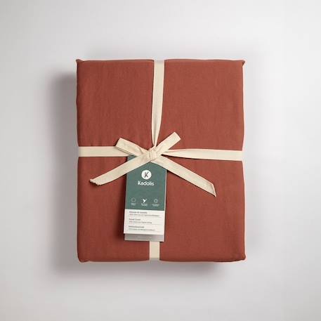 Housse de couette 1 personne pur coton bio Blanc+Bleu nuit+Ecru+Eucalyptus+Gris tourterelle+Rose nude+Terracotta 42 - vertbaudet enfant 