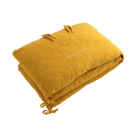 Tour de lit bébé en coton - original Bleu ciel+Bleu nuit+Jaune+Rose 12 - vertbaudet enfant 