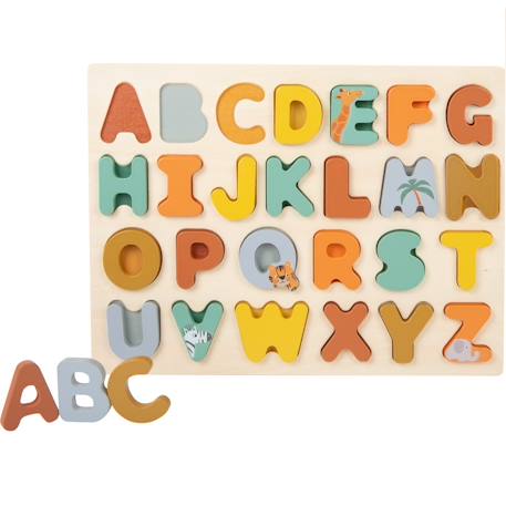 Puzzle abc safari Beige 3 - vertbaudet enfant 