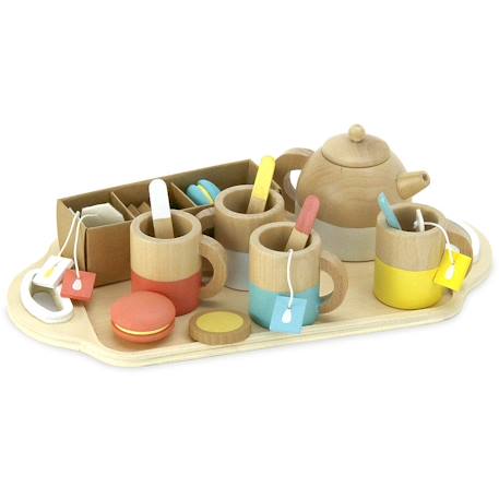 Service à thé en bois Beige 4 - vertbaudet enfant 