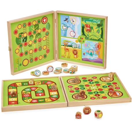 Mon 1er coffret de jeux en bois Vert 2 - vertbaudet enfant 