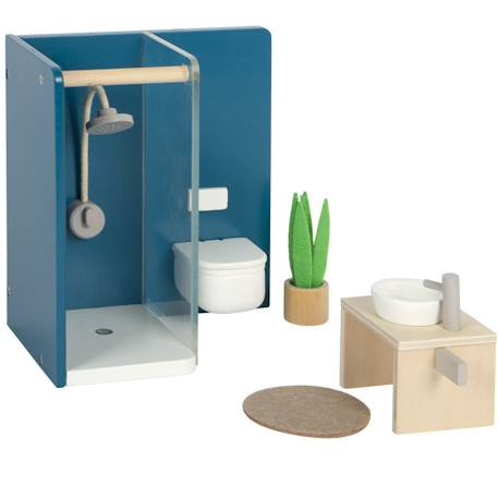 Meubles salle de bains pour maison de poupée Bleu 4 - vertbaudet enfant 