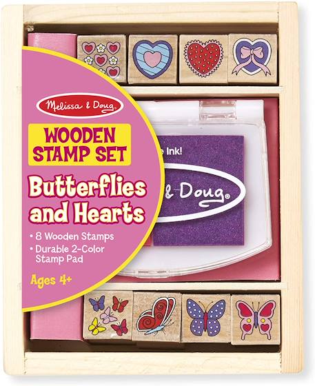 Tampons papillons et coeurs Rose 1 - vertbaudet enfant 
