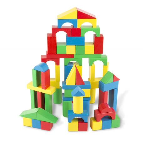 100 blocs en bois Vert 1 - vertbaudet enfant 