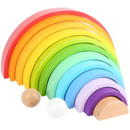 Blocs en bois arc-en-ciel xl Rouge 1 - vertbaudet enfant 