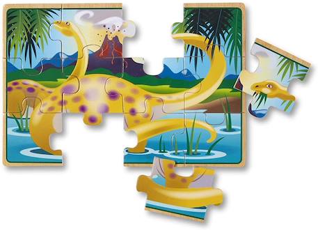 Ensemble puzzles dinosaures 12 pièces Marron 5 - vertbaudet enfant 