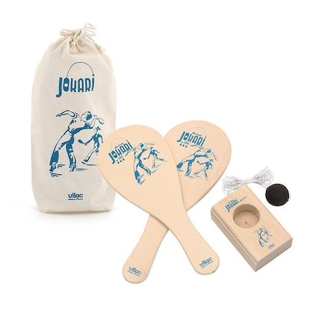 Jokari bois massif en sac coton Beige 1 - vertbaudet enfant 