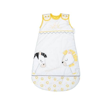 Gigoteuse bébé en coton - pluche et pompon Blanc 1 - vertbaudet enfant 