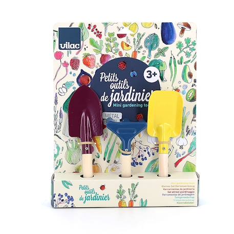 Petits outils de jardinier bois et métal Bleu 3 - vertbaudet enfant 