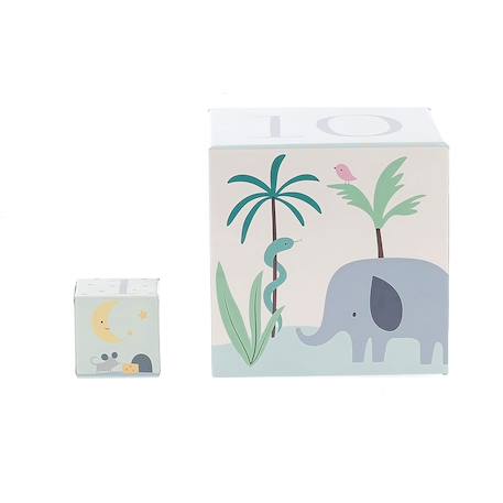 Cubes gigognes animaux du monde Beige 3 - vertbaudet enfant 