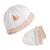 Lot bonnet et moufles bébé en coton - botanica Blanc/rose+Vert 1 - vertbaudet enfant 