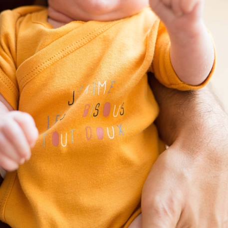 Lot de bodies Jaune 2 - vertbaudet enfant 