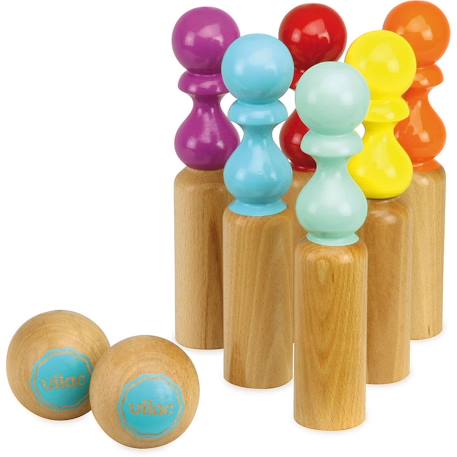 Jeu de quilles retro Beige 1 - vertbaudet enfant 