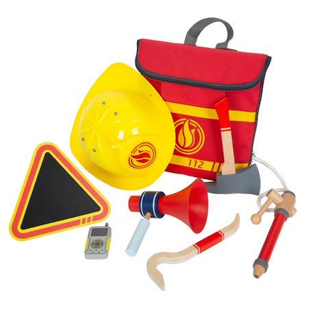 Sac à dos de pompier Rouge 1 - vertbaudet enfant 