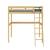 Lit mezzanine 2 places bois massif aaron Blanc+Bois 11 - vertbaudet enfant 