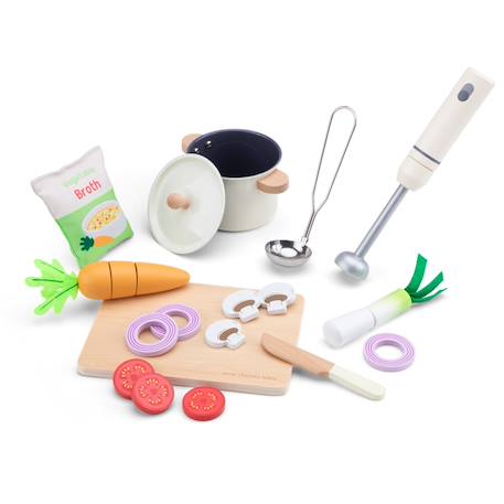 Set de jeu pour préparer la soupe Beige 2 - vertbaudet enfant 