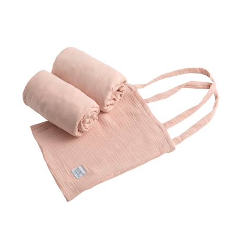 Lot 2 draps housse pour lit évolutif bébé en coton - galopin Blanc+Bleu ciel+Bleu nuit+Jaune+Rose 14 - vertbaudet enfant 