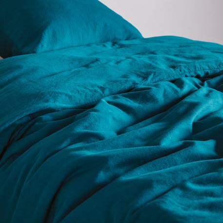 Housse de couette 1 personne pur coton bio Blanc+Bleu nuit+Ecru+Eucalyptus+Gris tourterelle+Rose nude+Terracotta 10 - vertbaudet enfant 