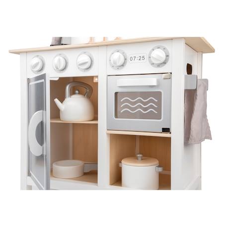 Kitchenette bon appétit blanche argent Blanc 3 - vertbaudet enfant 