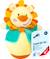 Lion culbuto Orange 3 - vertbaudet enfant 