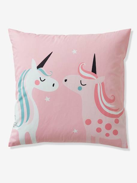 Parure housse de couette enfant et taie d'oreiller LICORNES MAGIQUES bleu clair 8 - vertbaudet enfant 