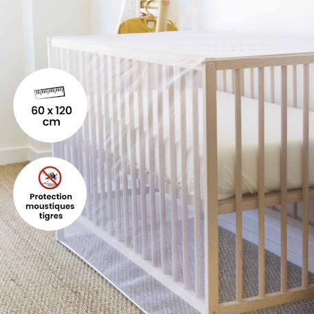 Moustiquaire lit bébé Blanc 1 - vertbaudet enfant 