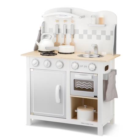 Kitchenette bon appétit blanche argent Blanc 1 - vertbaudet enfant 