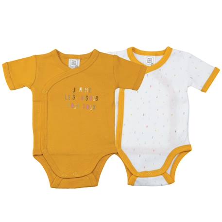 Lot de bodies Jaune 1 - vertbaudet enfant 
