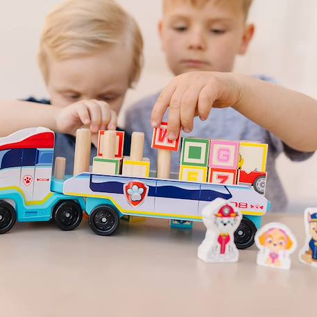 Paw patrol camion alphabet bois Blanc 4 - vertbaudet enfant 
