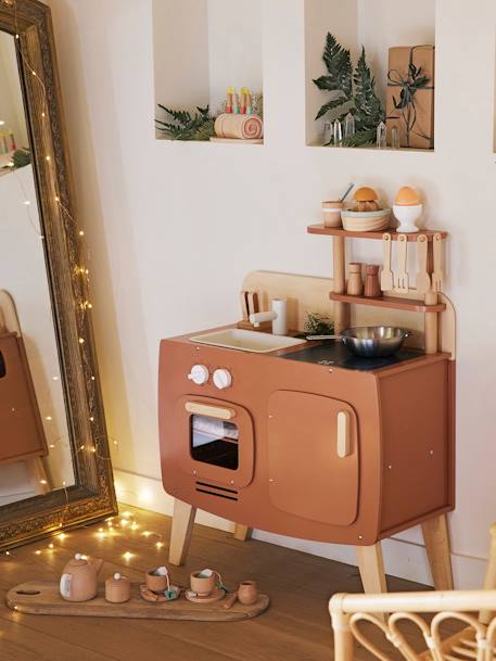 Cuisine en bois FSC® design caramel+vert 4 - vertbaudet enfant 
